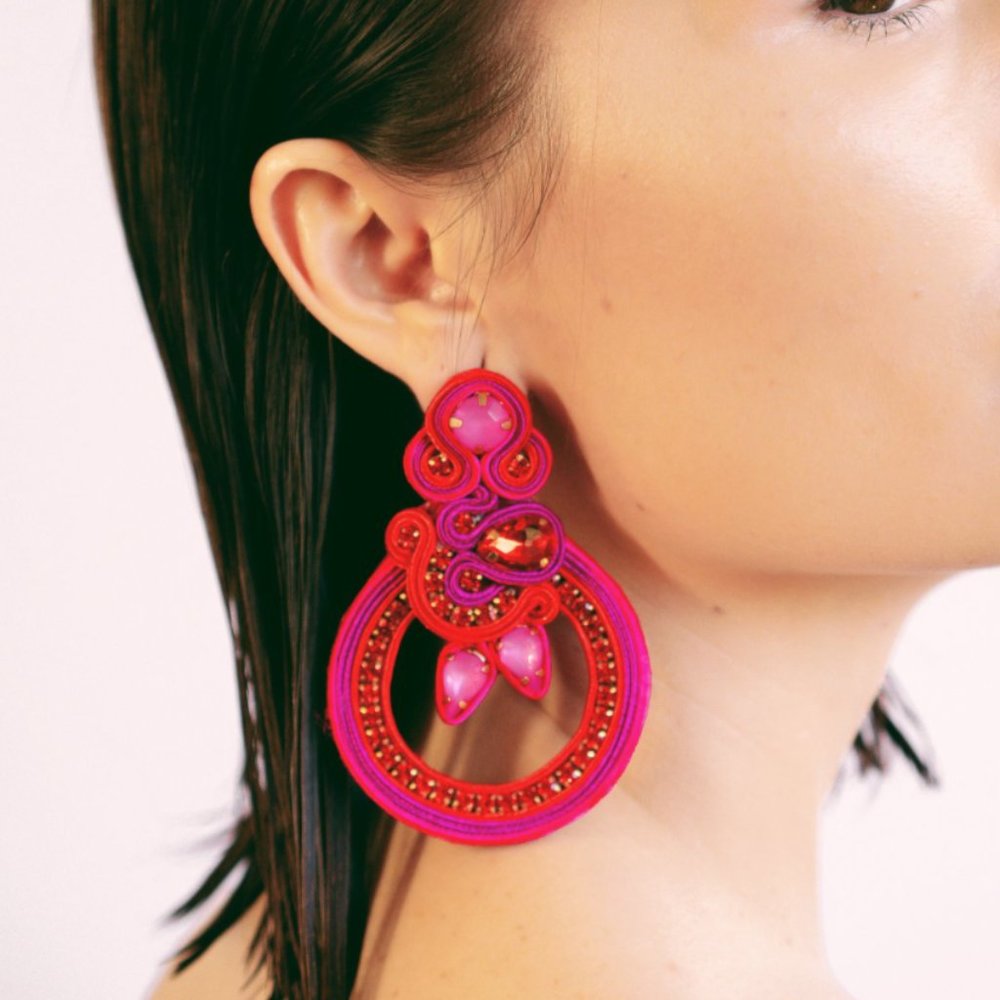 Pink earrings
